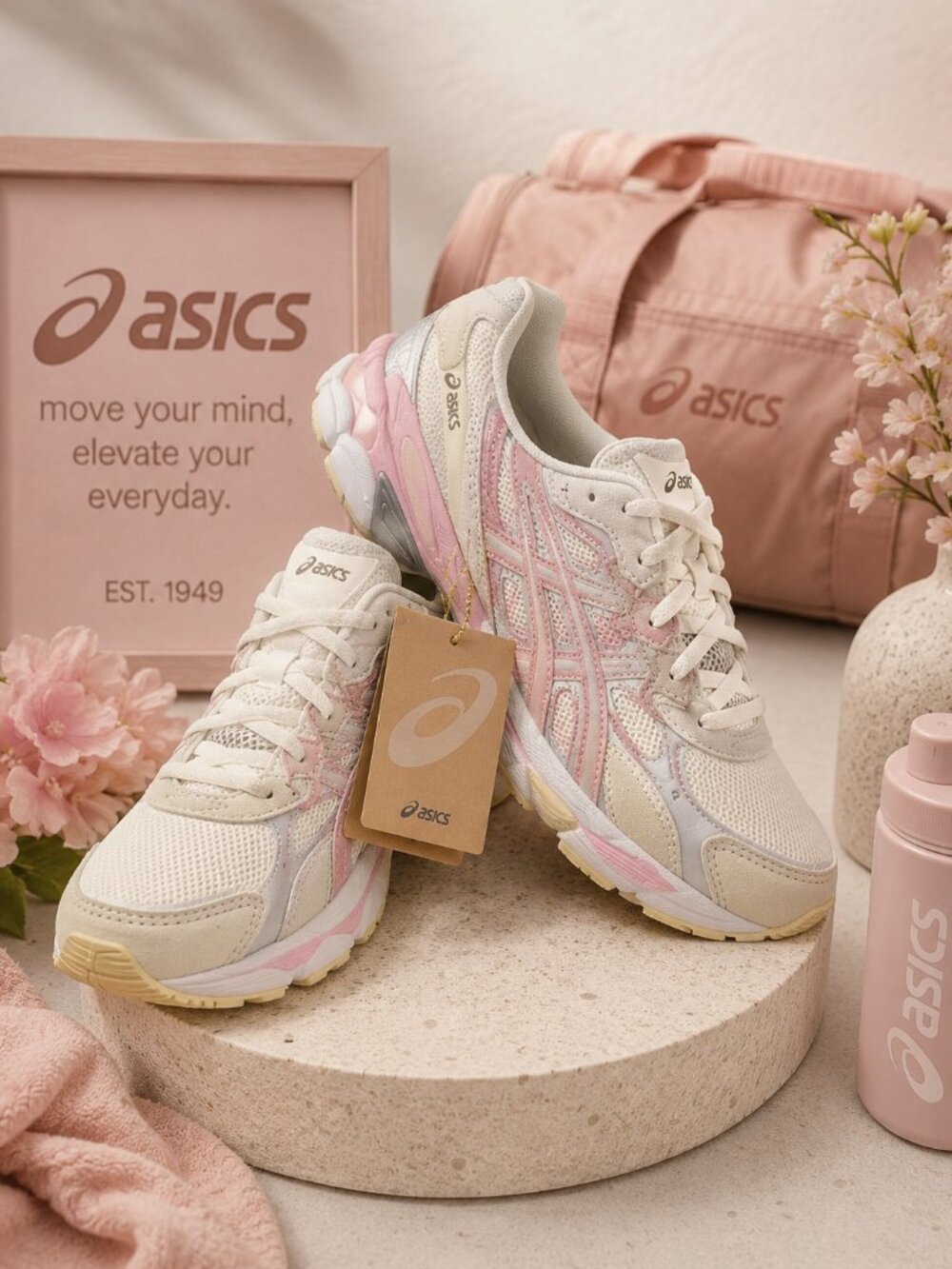 NIB ASICS GEL-NYC "Concrete/Barely Rose"